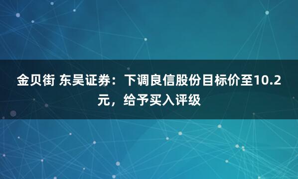 金贝街 东吴证券：下调良信股份目标价至10.2元，给予买入评级